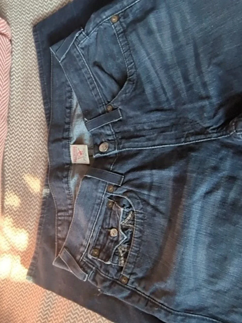 True Religion Dark Blue Straight Leg Jeans